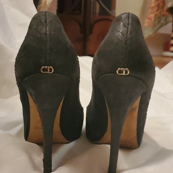 christian dior black heels